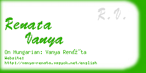 renata vanya business card